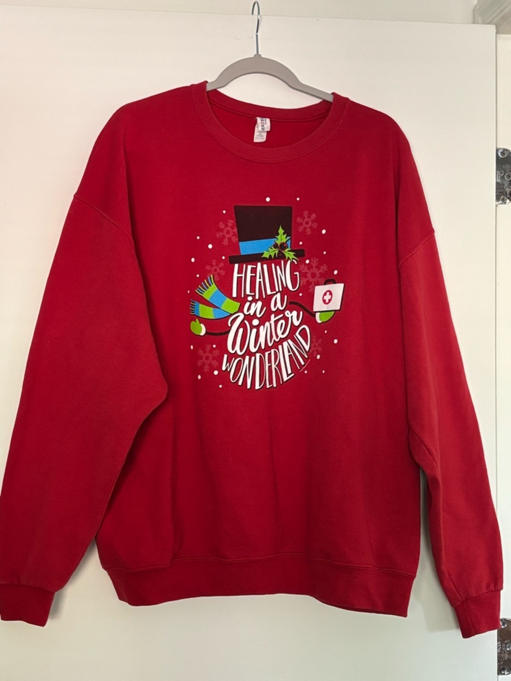 Red 'Healing in a Winter Wonderland' Holiday Sweatshirt